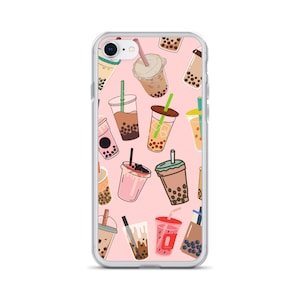 Boba Tea iPhone Case | Kawaii Aesthetic Bubble Milk Tea Phone Case | Boba Milk Tea iPhone Case
