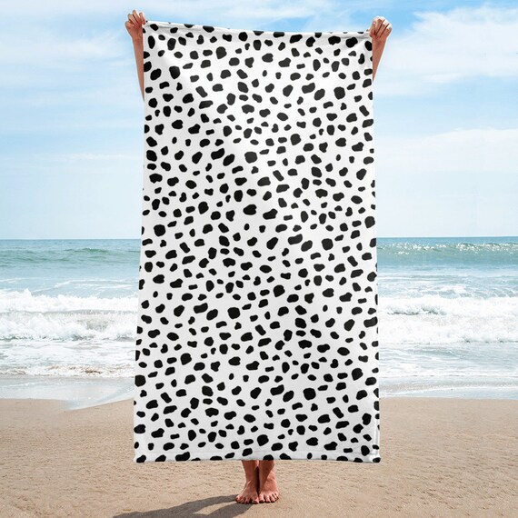Dalmatian Print Beach Towel Aesthetic Beach Towel Cute Bath Towel