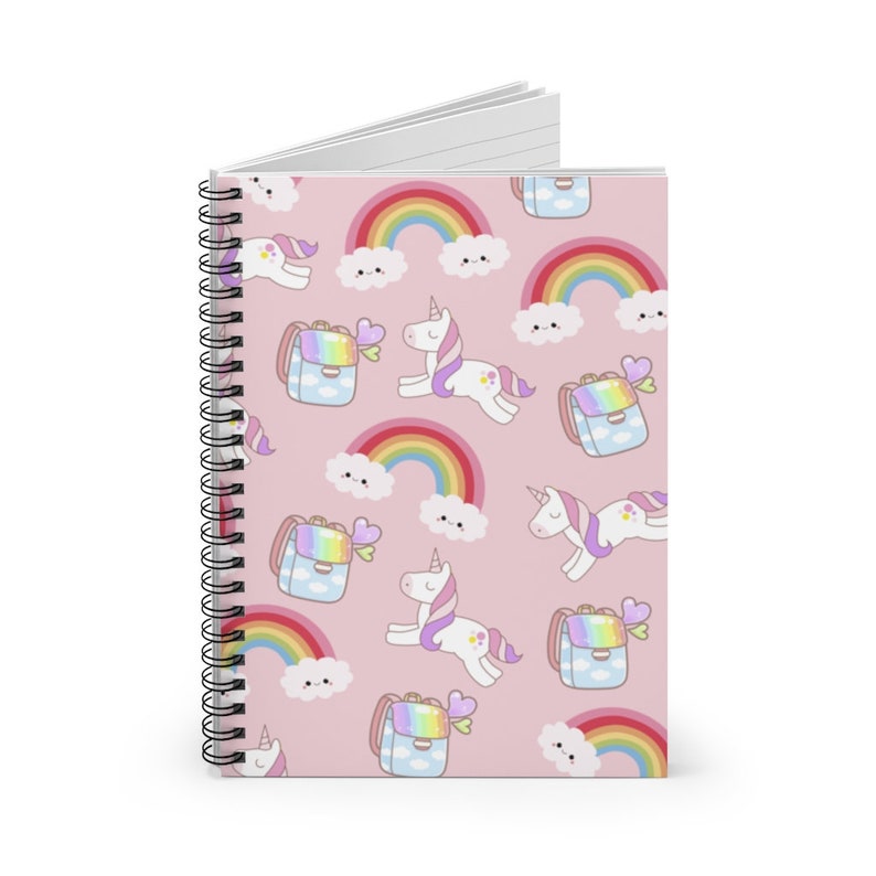 Kawaii Rainbow Unicorn Notebook Pink Cute Journal Diary - Etsy