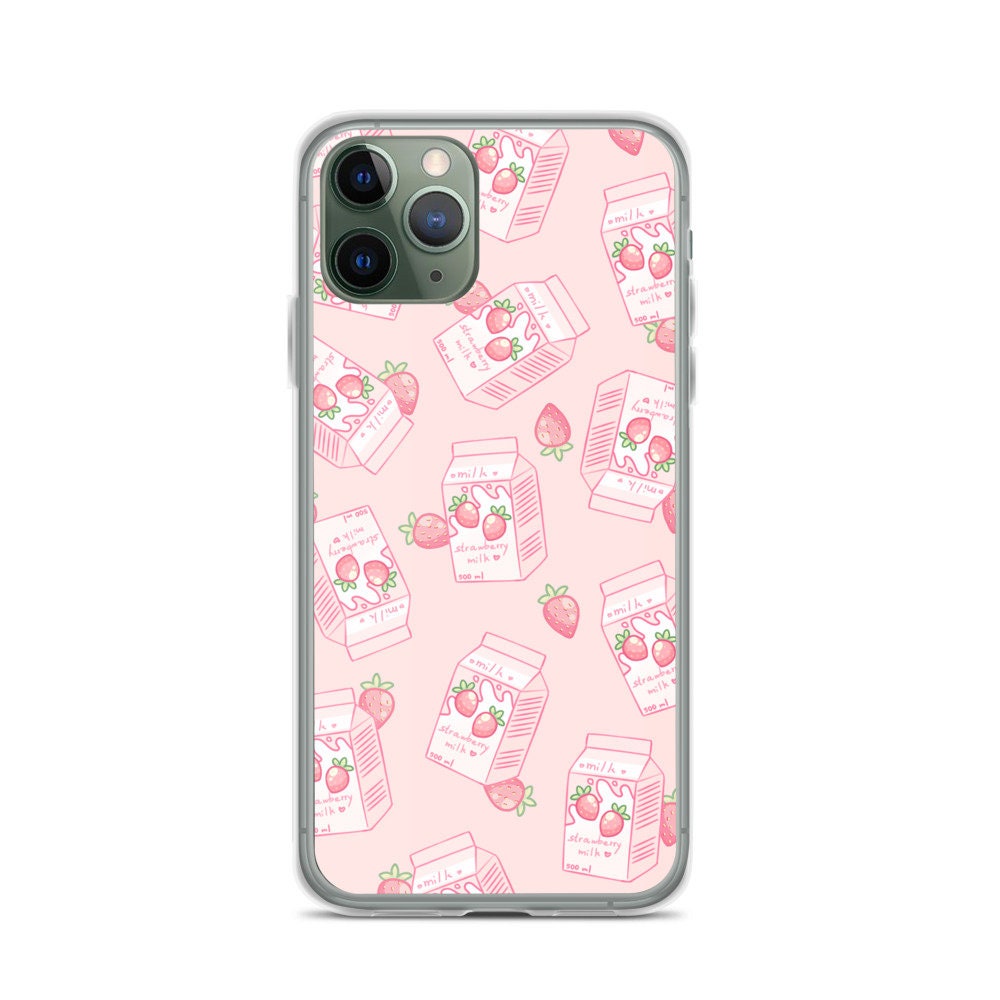 Strawberry Milk iPhone Case Kawaii iPhone Case Aesthetic Cute Pink Kawaii  Japanese Anime Otaku Style Phone Case Gift for Her BFF -  Canada