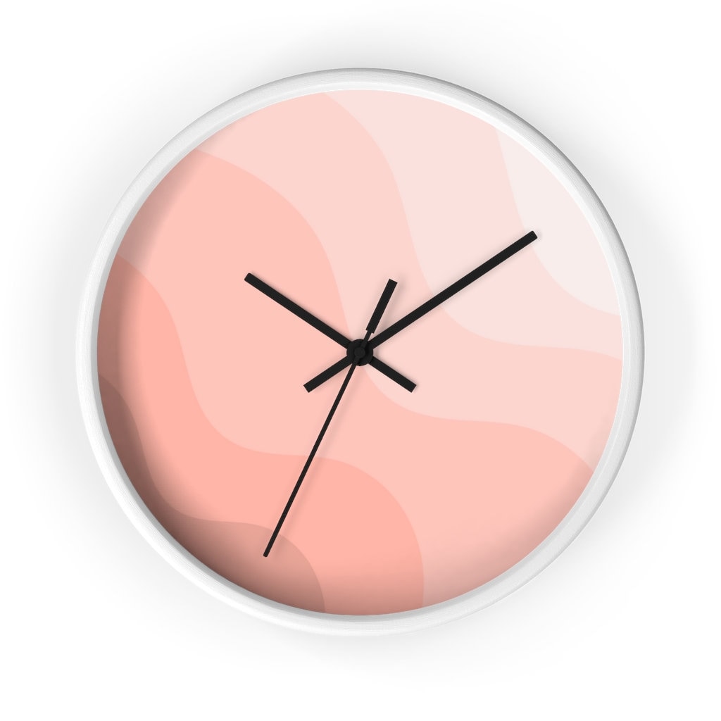 Blush Pink Wall Clock Modern Boho Room Decor Nursery Room Etsy