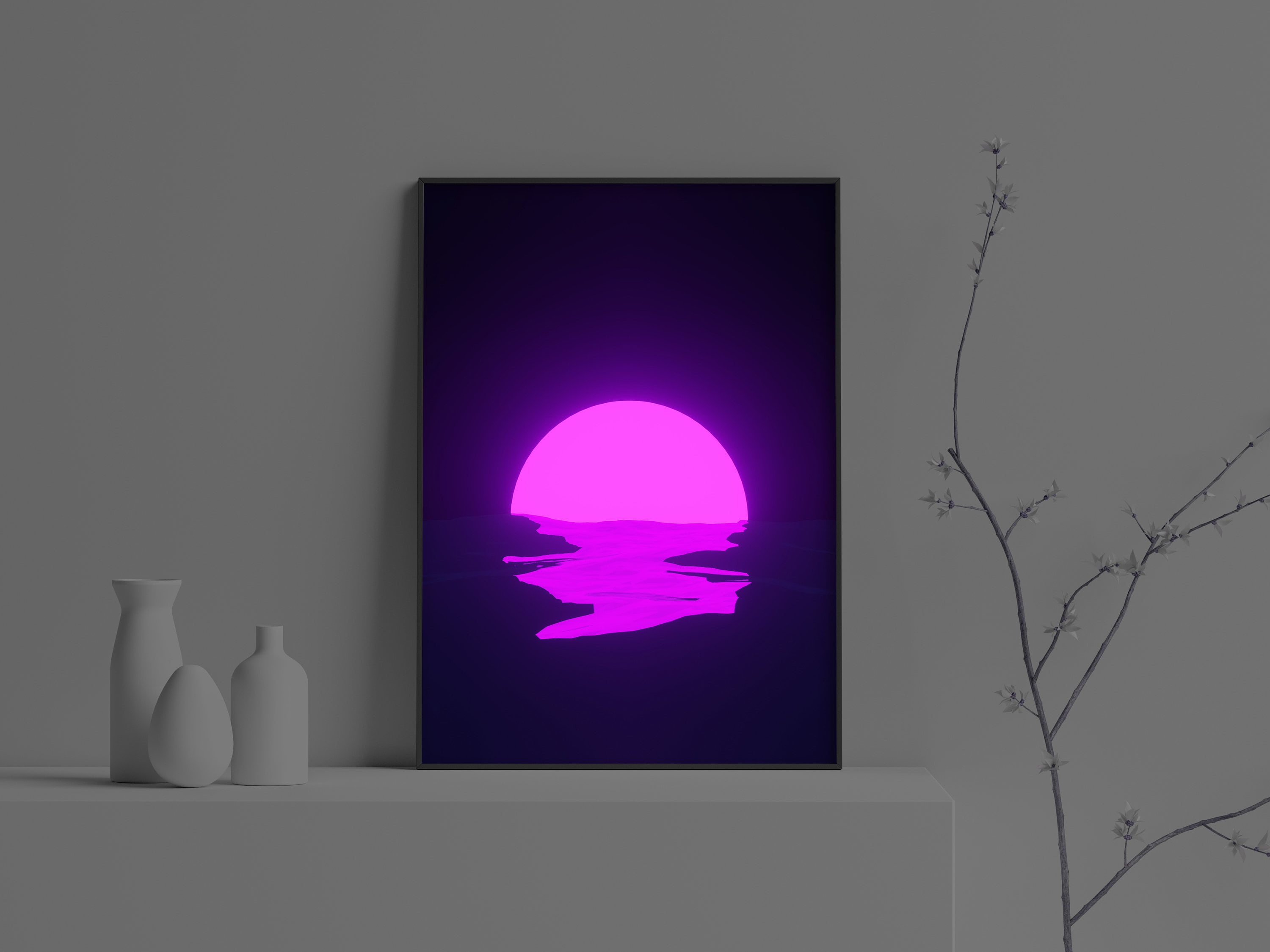 Vaporwave Sunset Poster