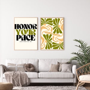 Honor Your Pace | Affirmations | Positive Quotes | Printable Wall Art | Wall Decor | Digital Print | Home Decor