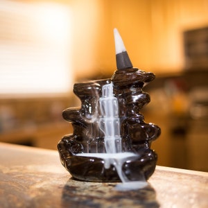 Backflow Incense Burner | Waterfall Incense Burner | Incense Holder | Relaxation Gift | Incense Cones | Ceramic Incense Burner | Spa Decor