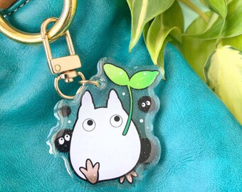 ACRYLIC CHARM Anime White Forest Bear by Michelle Coffee