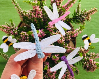 Digital crochet pattern "Bumblebee and Dragonfly"