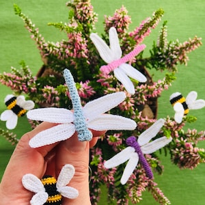 Digital crochet pattern &quot;Bumblebee and Dragonfly&quot;