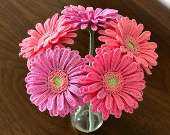 Fleur de Gerbera au crochet numérique