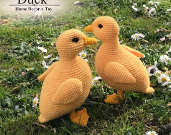 Duck Crochet Pattern PDF – Amigurumi Duckling Toy, Home Decor, Digital Download (English)