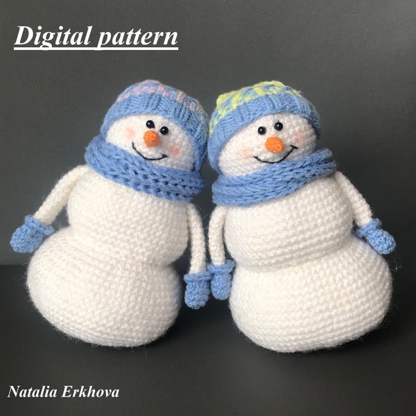 Large Crochet Snowman Pattern Etsy