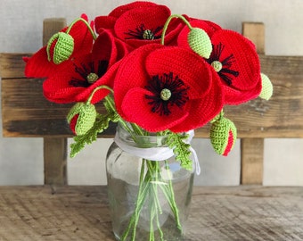 Digital crochet pattern Poppy Flower (English language only)