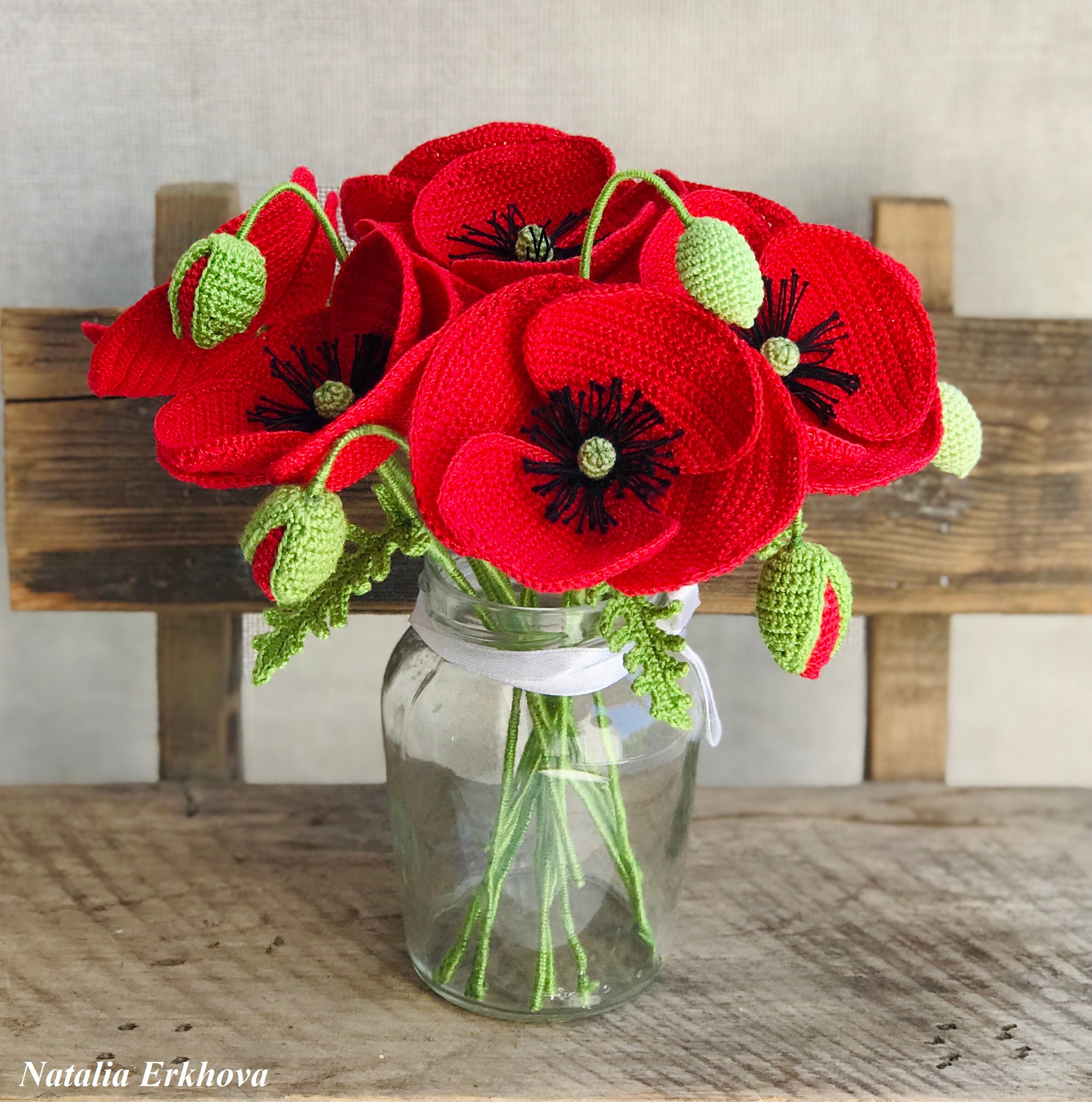 Digital crochet pattern Poppy Flower (English language only)