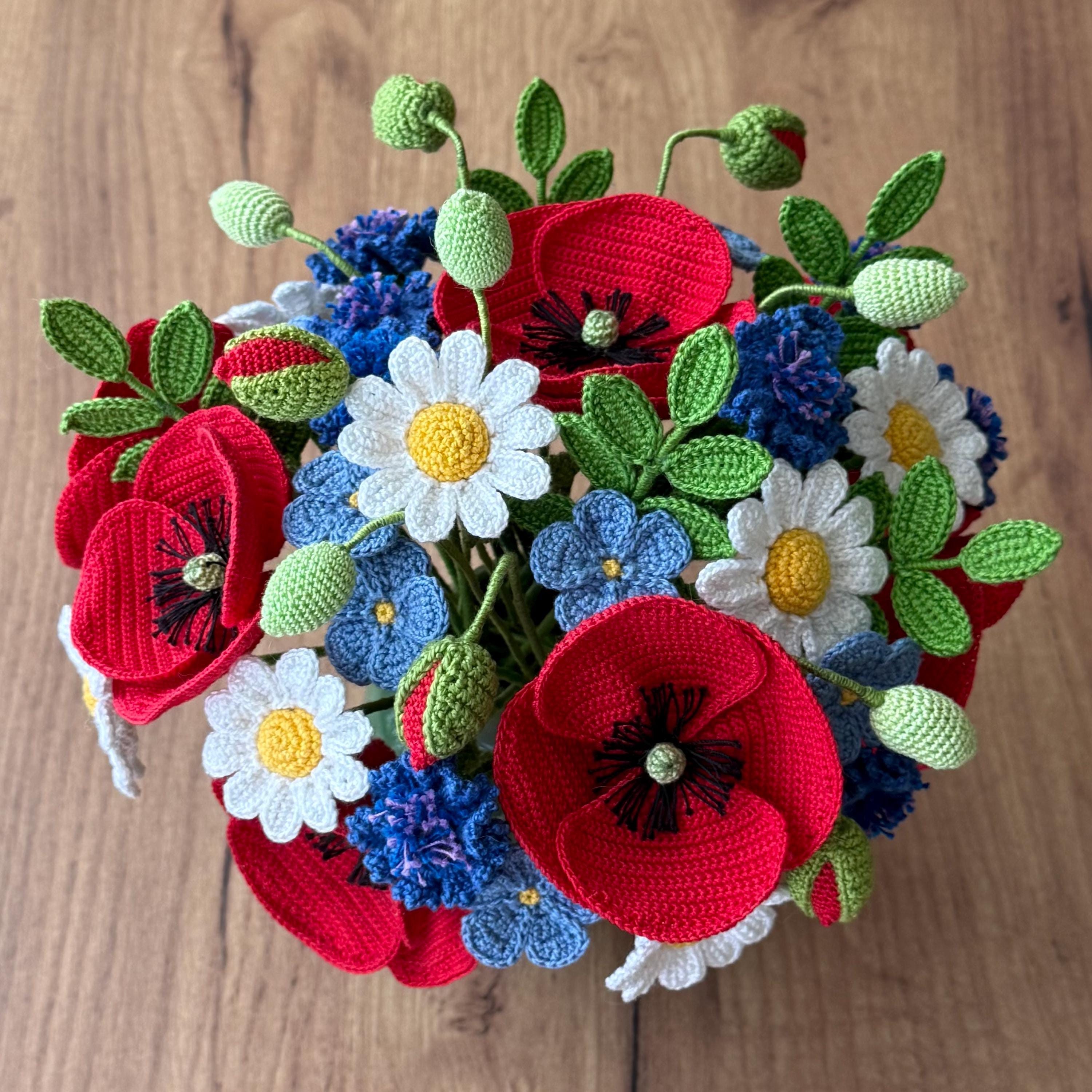 Poppy Crochet Pattern, Realistic Flower PDF, English - Etsy
