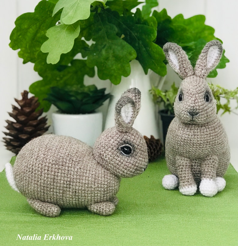 Digital Crochet Pattern Two Rabbits. Amigurumi Toys - Etsy