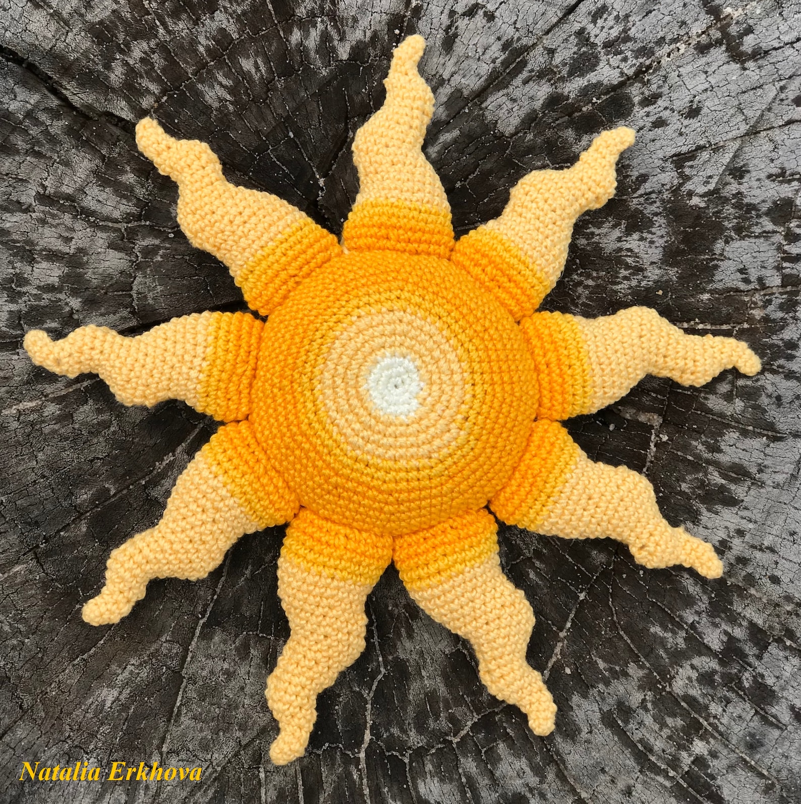 Crochet pattern Sun interior decoration Sun vintage crochet Etsy