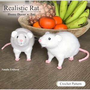 Realistic Rat Digital Crochet Pattern