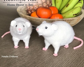 Realistic Rat Digital Crochet Pattern