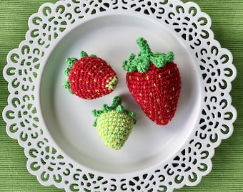 Digital crochet pattern Strawberries