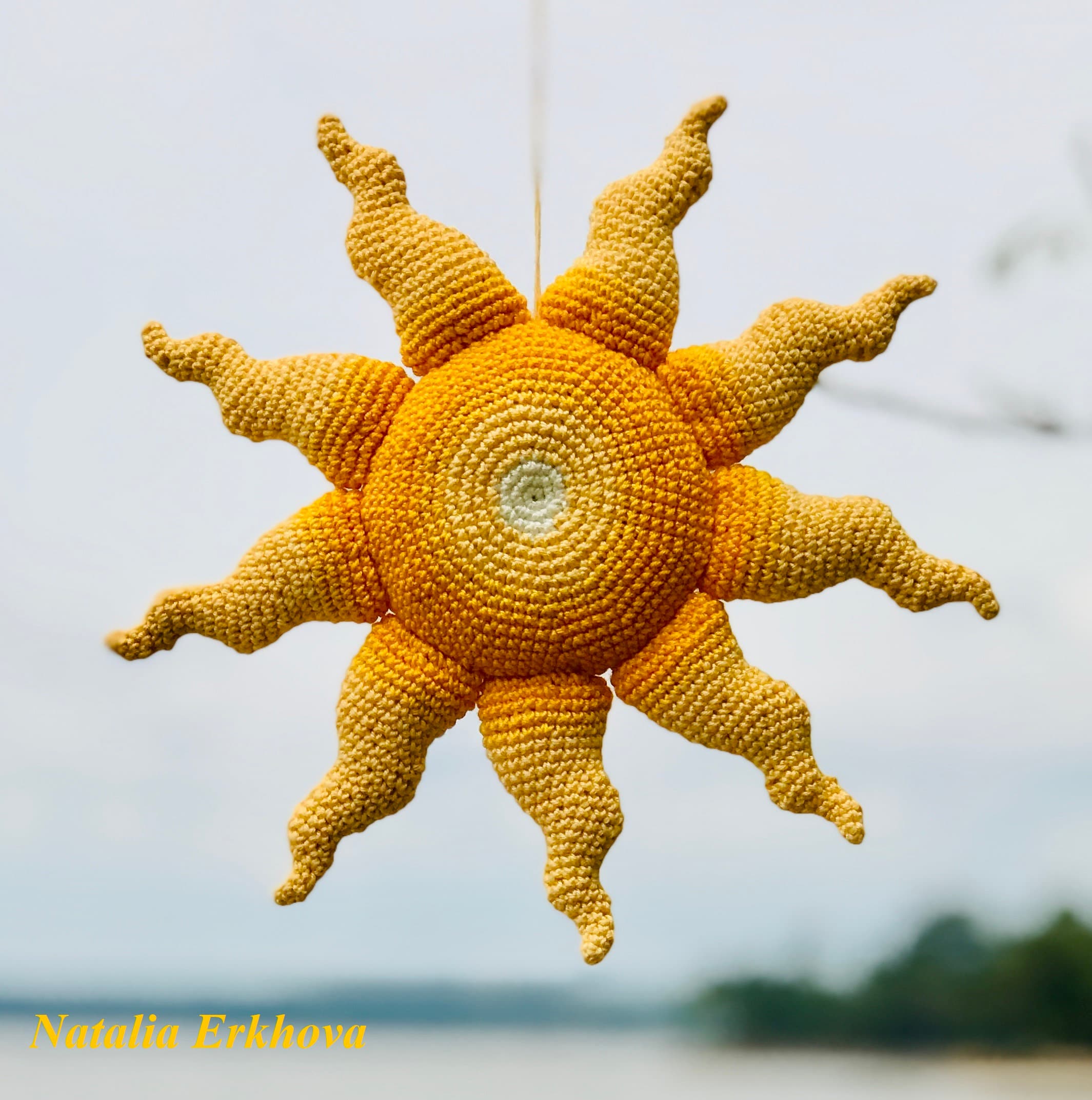 Crochet pattern Sun interior decoration Sun vintage crochet Etsy