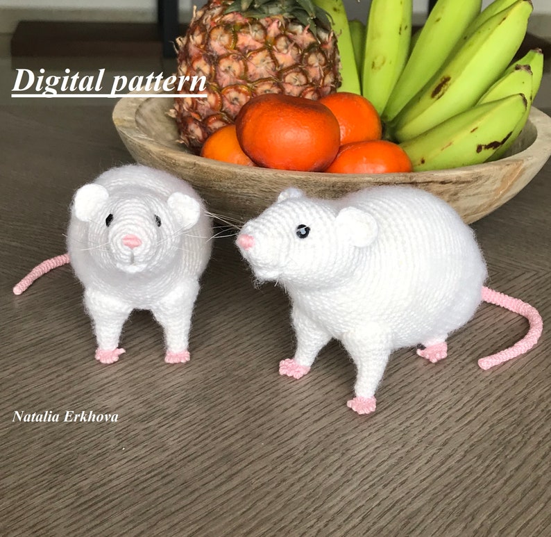 Digital crochet pattern Realistic Rat image 1