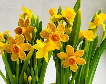 Digital crochet pattern Narcissus flower