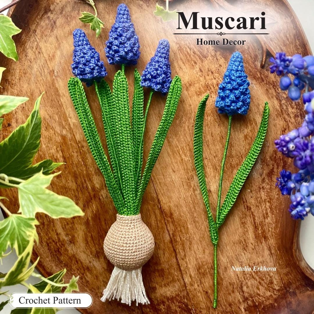 Muscari Digital Crochet Flower Pattern PDF (english Language Only