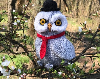 Digital crochet pattern Owl