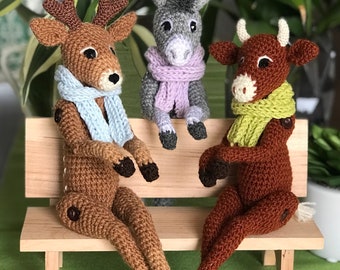 Digital crochet pattern "Deer, donkey and goby"