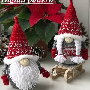 Digital crochet pattern Nordic Gnomes