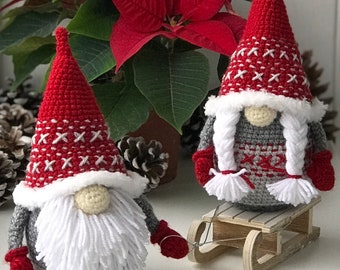 Digital crochet pattern Nordic Gnomes