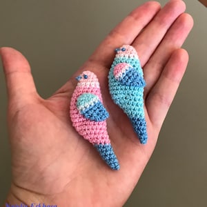 Mönster för virkad fågelbrosch – Amigurumi fågelnål PDF (endast engelska)