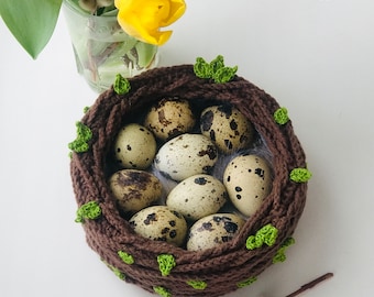 Digital crochet pattern Spring nest