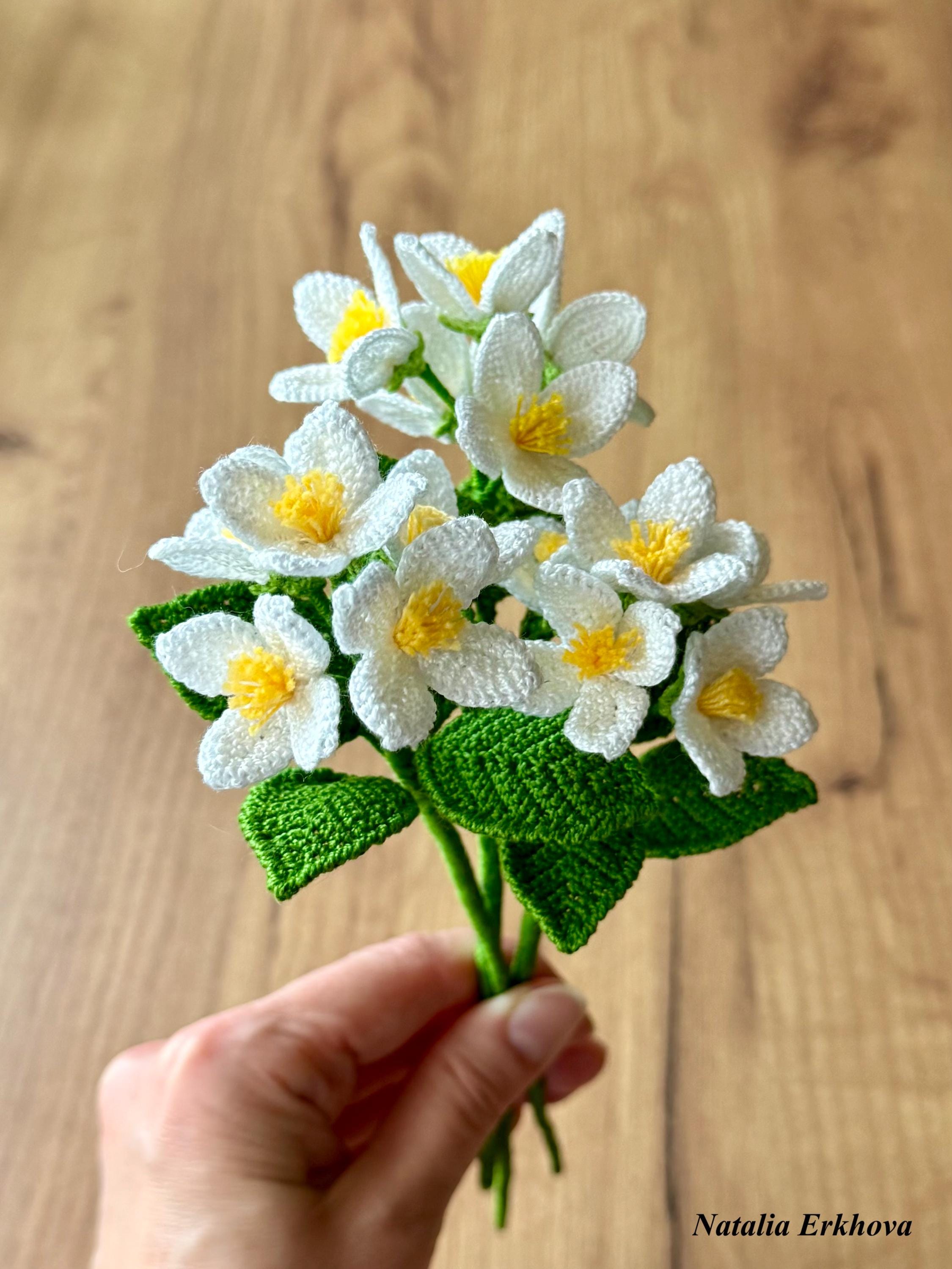 YARN ●2点セット●FUSHIMI Organic クイーンサイズ Jasmine Crochet Pattern, Realistic Flower Branch PDF, English - Etsy