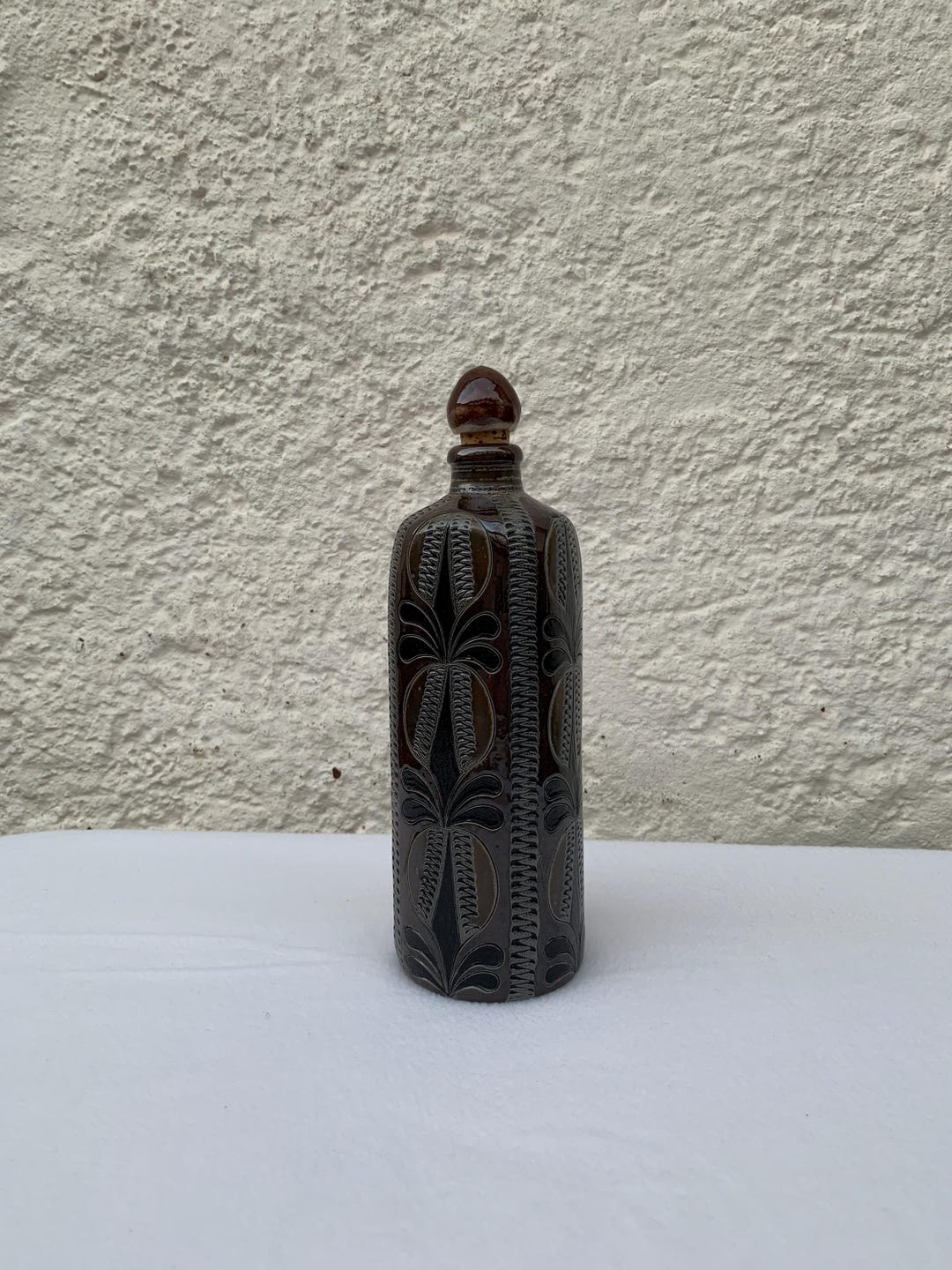 Ceramic German Vintage Bottle Liquor Bottle Hand Painted Signed German ...