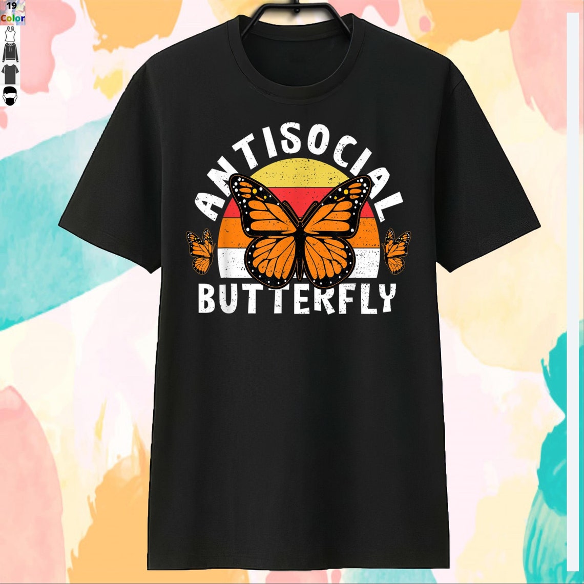 Antisocial butterfly Shirt funny animal lover antisocial | Etsy