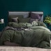 Dark moss green Color Washed Cotton Duvet Cover - Duvet Cover With Buttons- Duvet Cover Twin Full Double Queen Toddler  queen duvet covers 