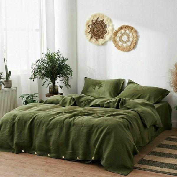 green-linen-duvet-etsy