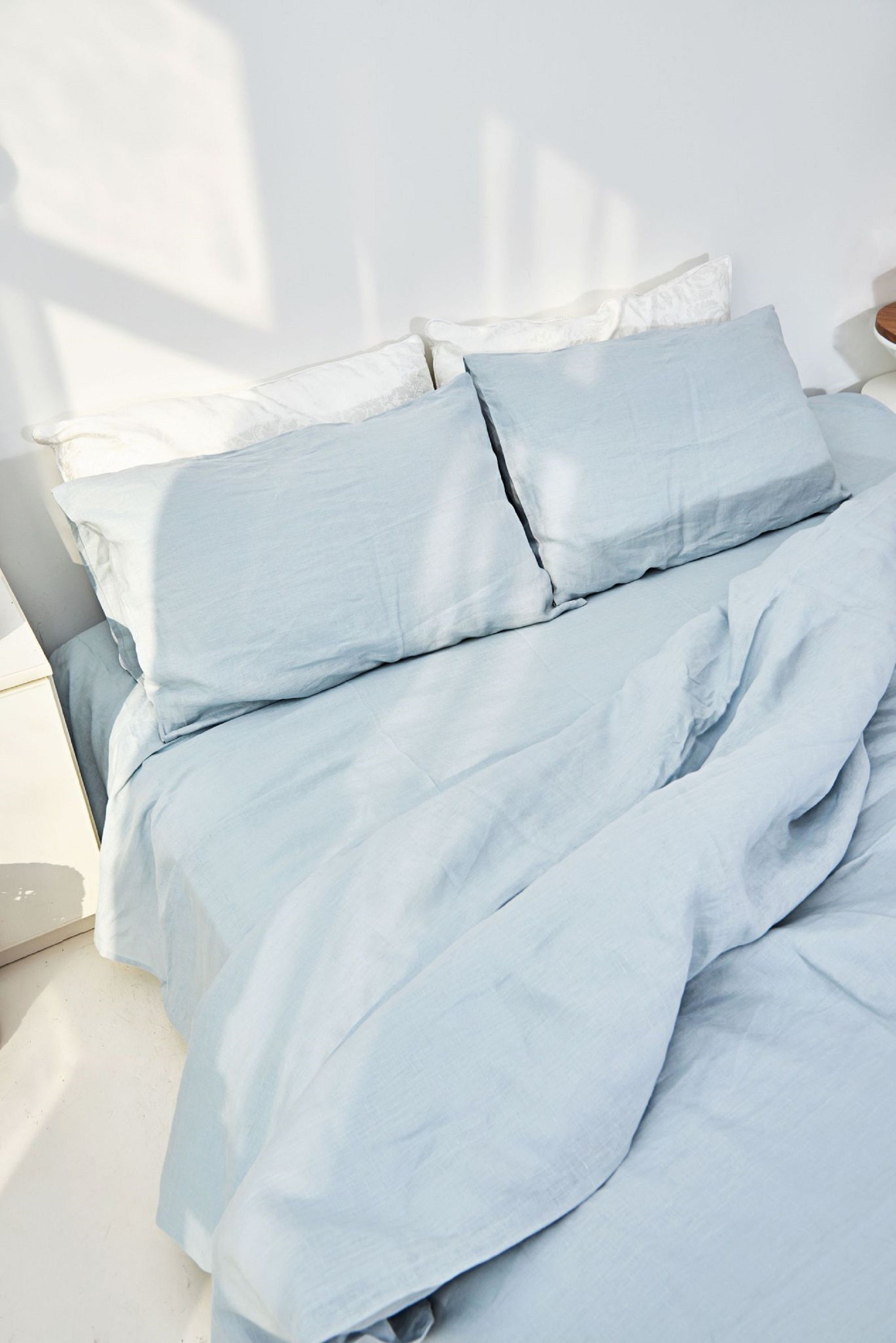 Dusty Blue Duvet Cover Linen Duvet Cover Linen Bedding With Etsy