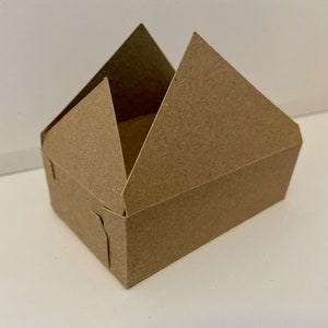 Box Template 156. SVG digital download file. Carton/box with envelope finished top. Use on all cutting machines such as Cricut or Silhouette