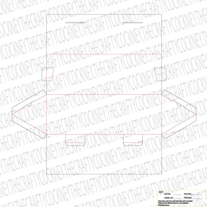 Box Template 5. SVG Digital Download File. Triangle Box Interlocking ...