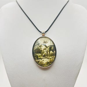 Vintage deer image pendant