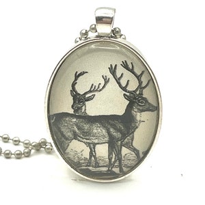 Vintage deer image pendant