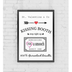 Kissing Booth Sign Printable Wall Art Explore Now Etsy