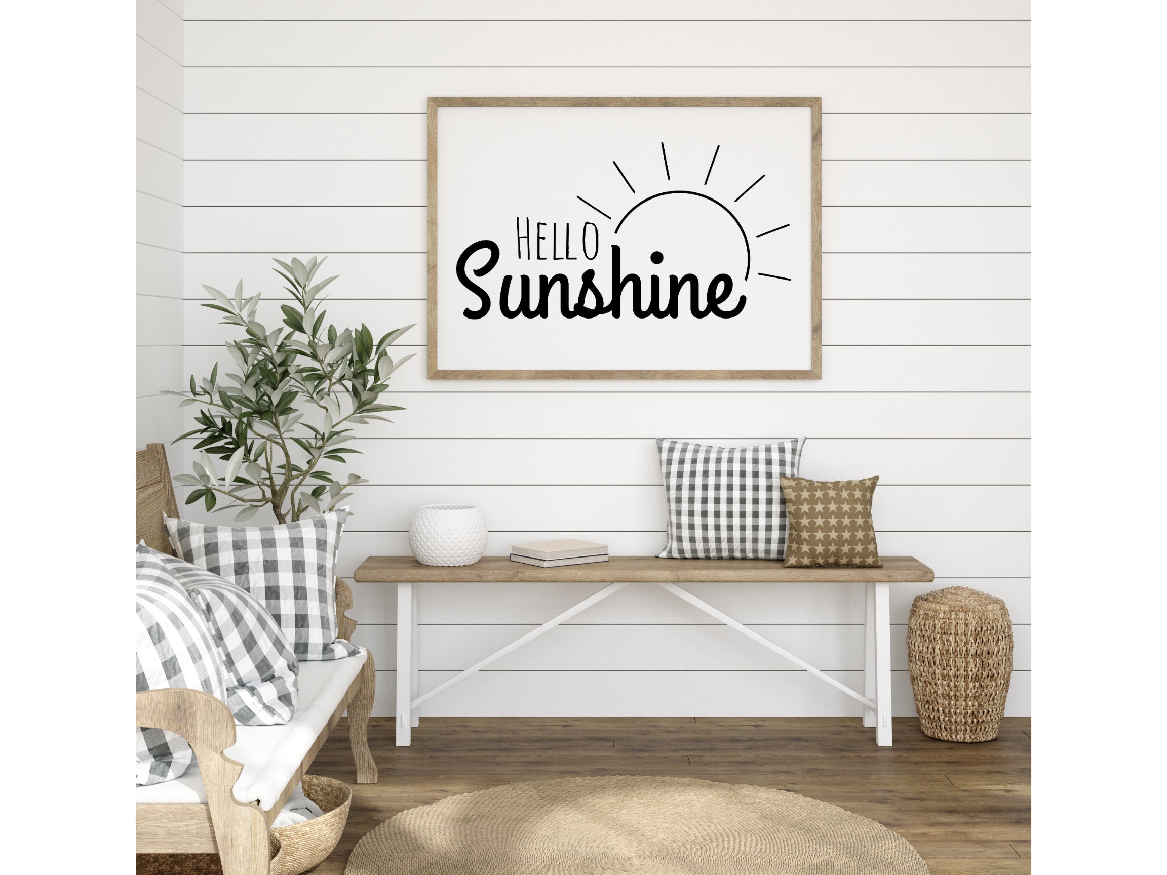 Hello Sunshine Print Happy Wall Art Explore Now Etsy