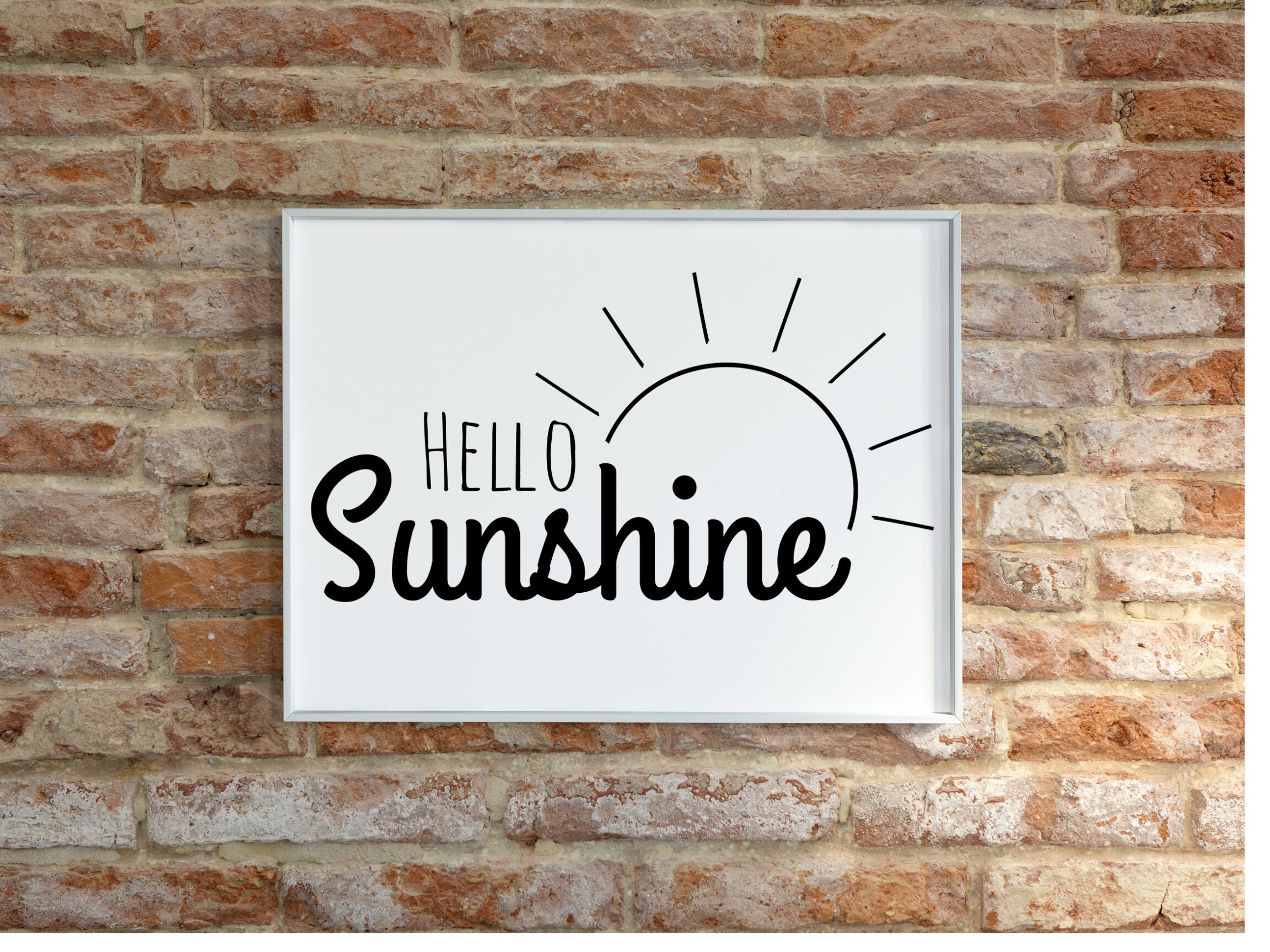 Hello Sunshine Print Happy Wall Art Explore Now Etsy UK