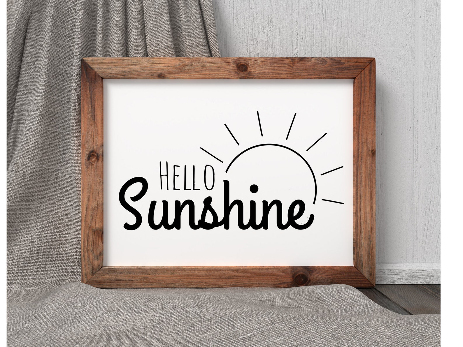 Hello Sunshine Print Happy Wall Art Explore Now Etsy