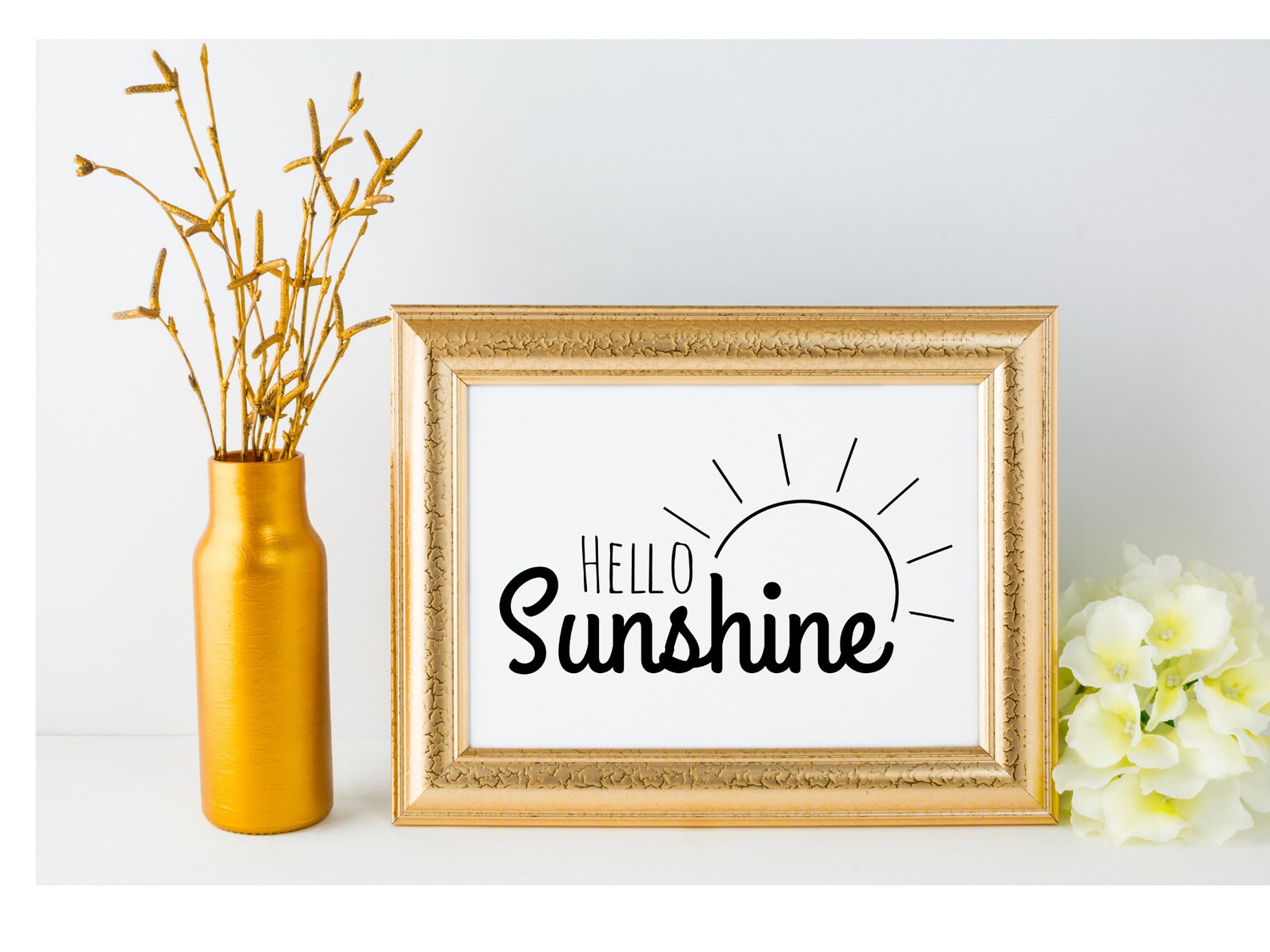 Hello Sunshine Print Happy Wall Art Explore Now Etsy