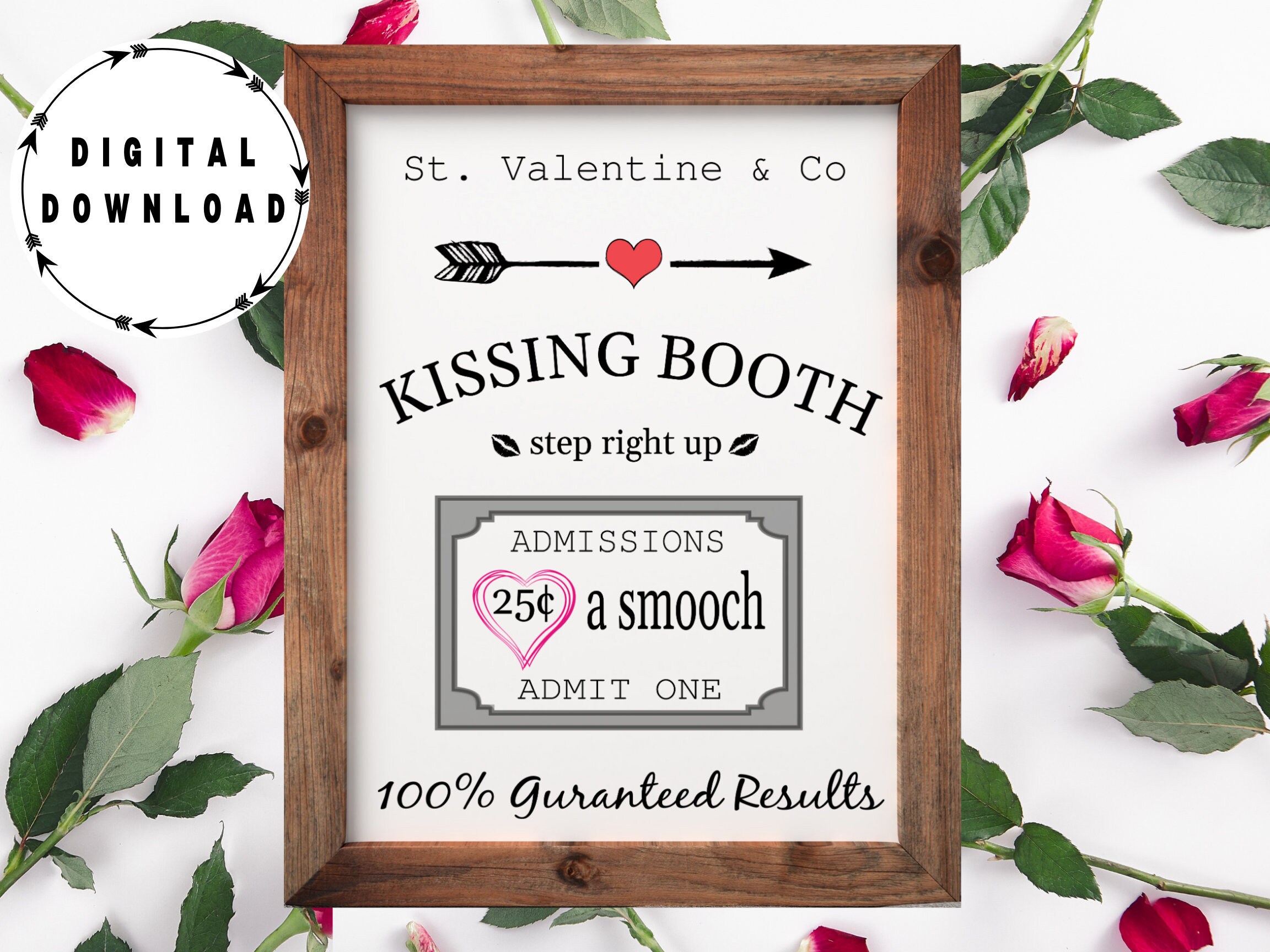 Kissing Booth Sign, Printable Wall Art, Explore Now - Etsy