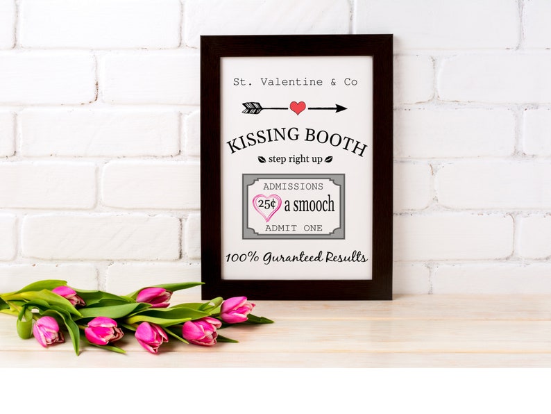 Kissing Booth Sign, Printable Wall Art, Explore Now - Etsy
