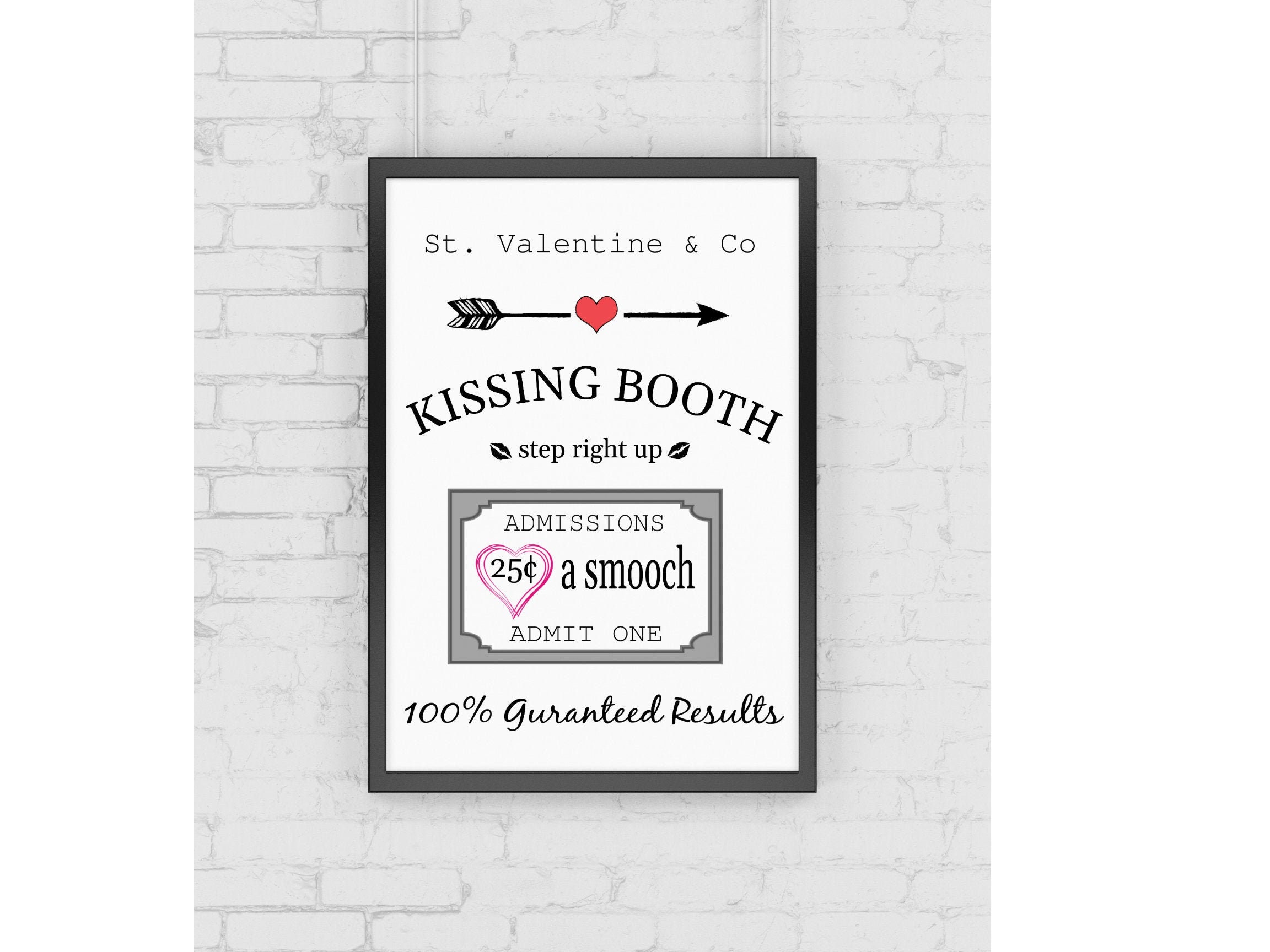 Kissing Booth Sign, Printable Wall Art, Explore Now - Etsy